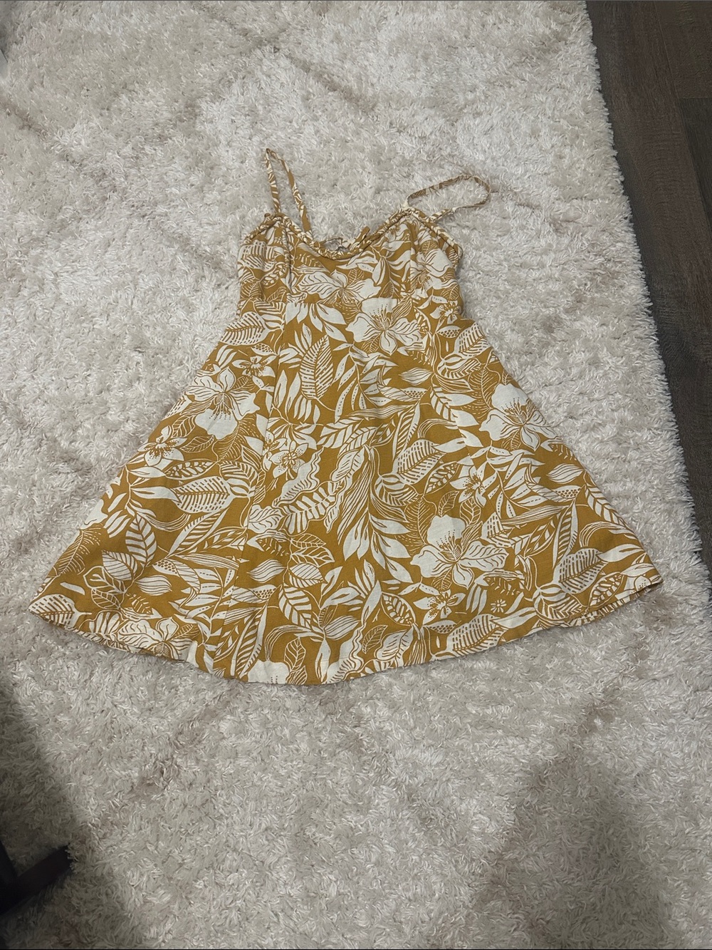 Sincerely Jules Yellow Floral A-Line Sundress xs like new
